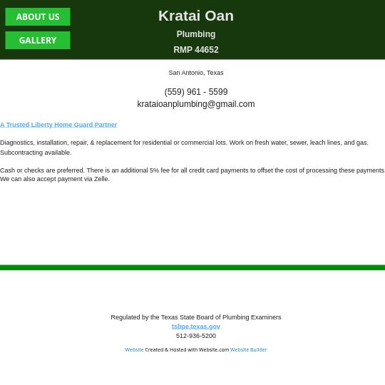 Kratai Oan Plumbing
