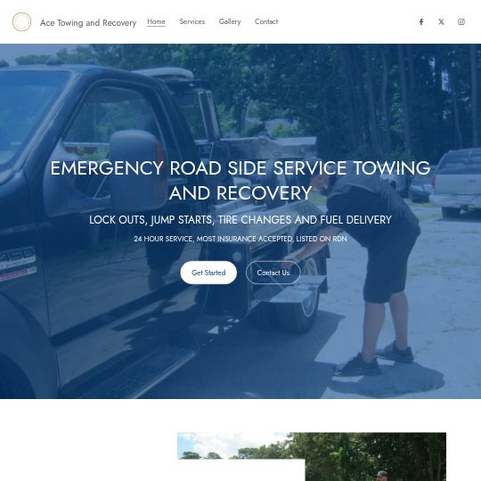 ACE TOWING AND RECOVERY logo