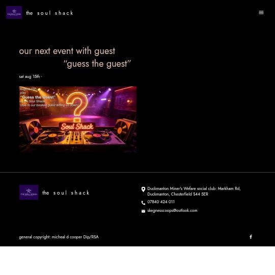 future events | thesoulshackchesterfield.com